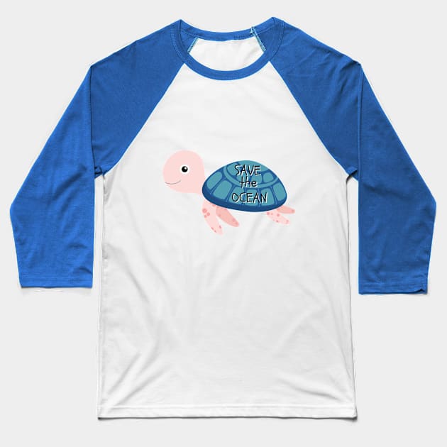 Save the ocean Baseball T-Shirt by schenwow